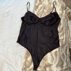 Dark Brown Thong Bodysuit